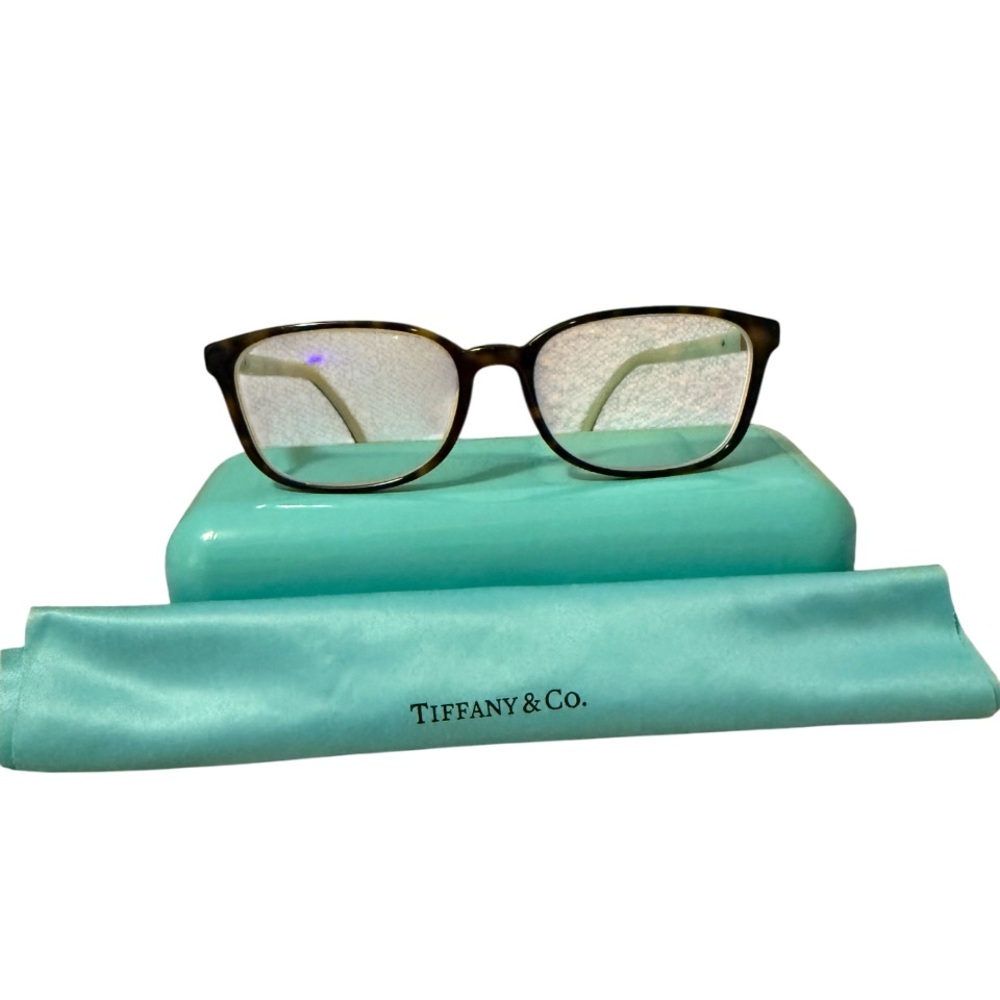 Tiffany & Co. Tortoise Shell Eyeglasses, Square Frame, TF 2094 8134, 52-17-140 - Picture 7 of 9